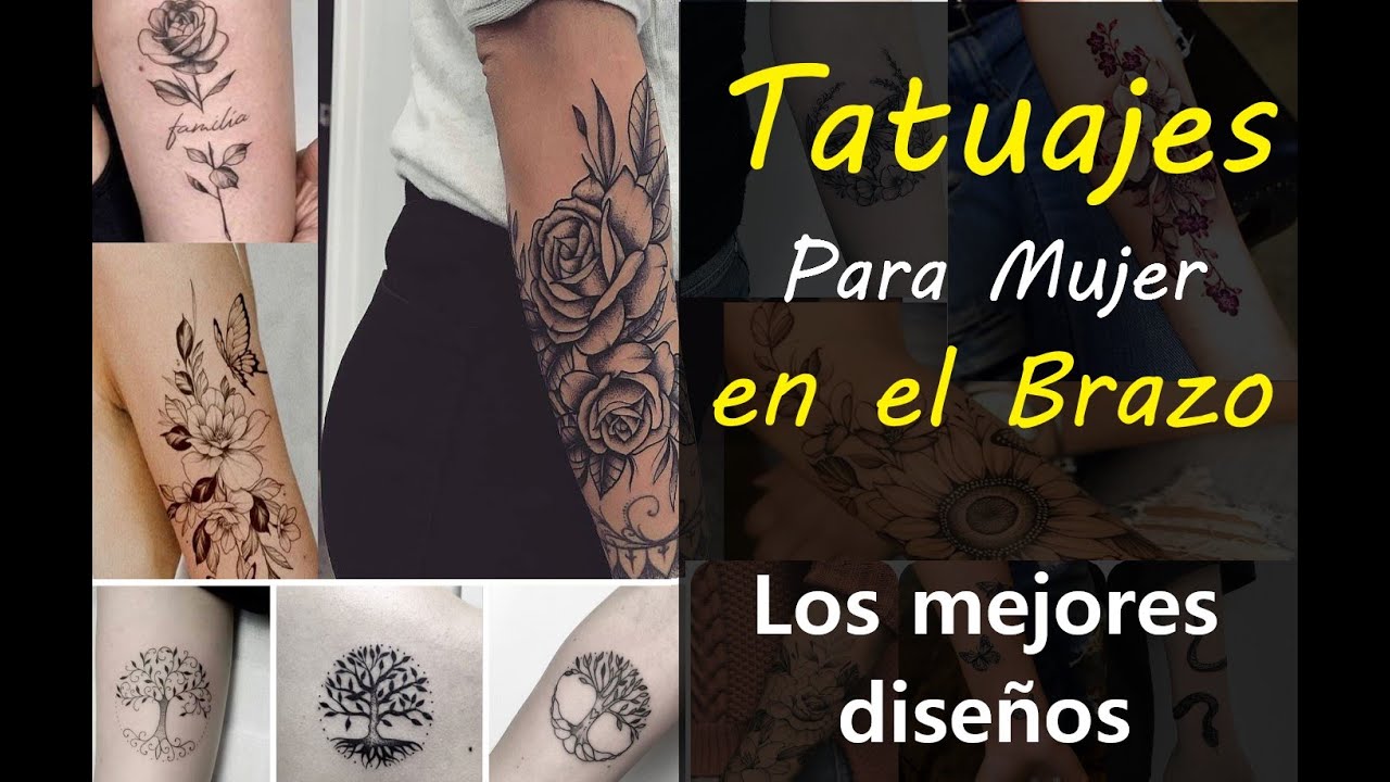 tatuajes en el brazo para mujer a color
