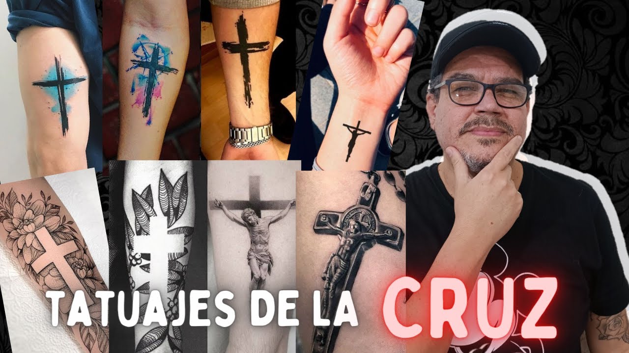tatuajes de cruz para hombres en el brazo