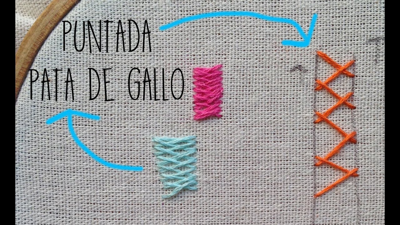 como se hace la puntada pata de gallo