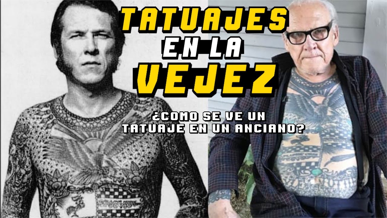 como se ven los tatuajes en la vejez