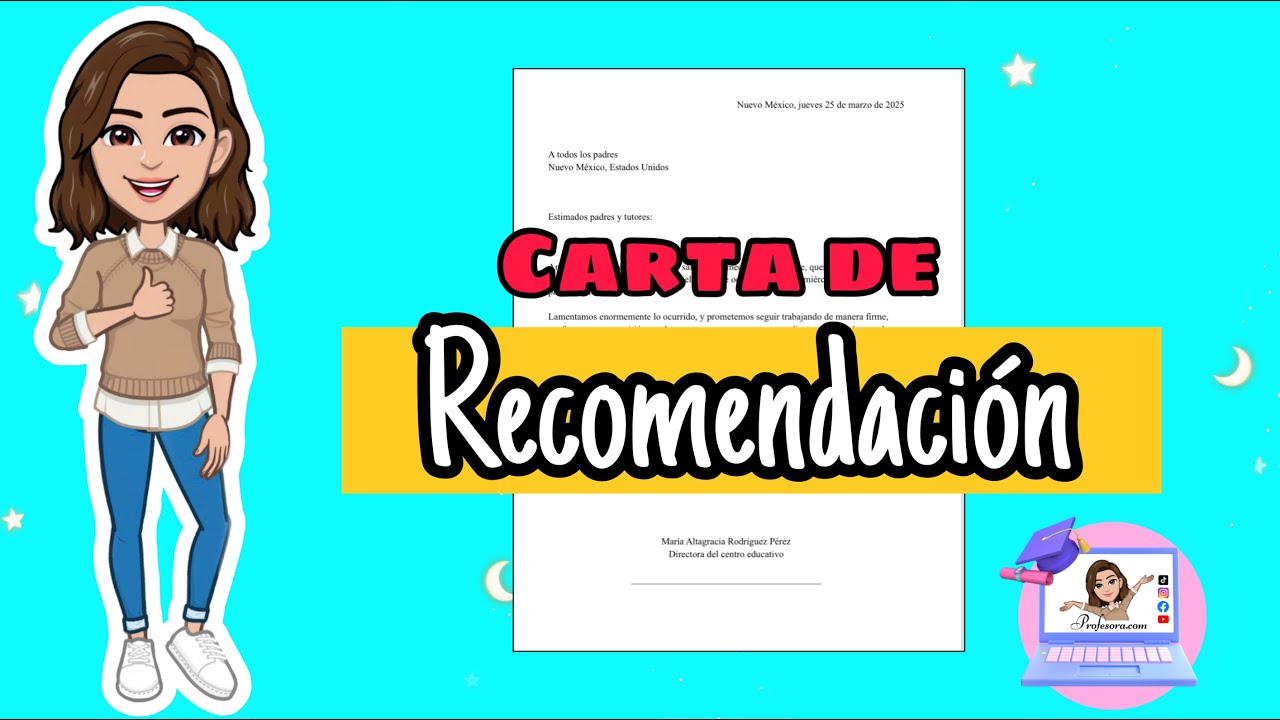 formato de carta de recomendacion laboral para editar