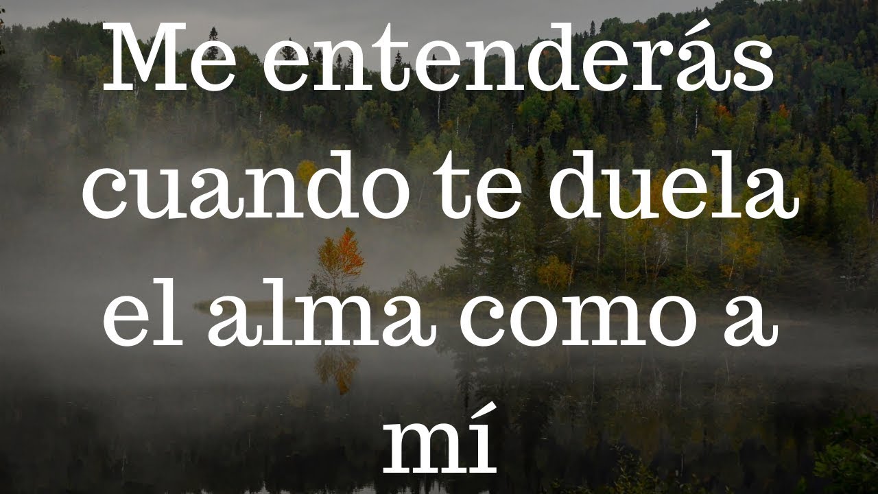 me entenderas cuando te duela el alma como a mi