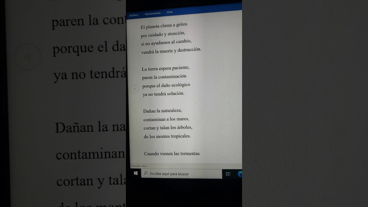 poemas sobre el medio ambiente de 5 versos